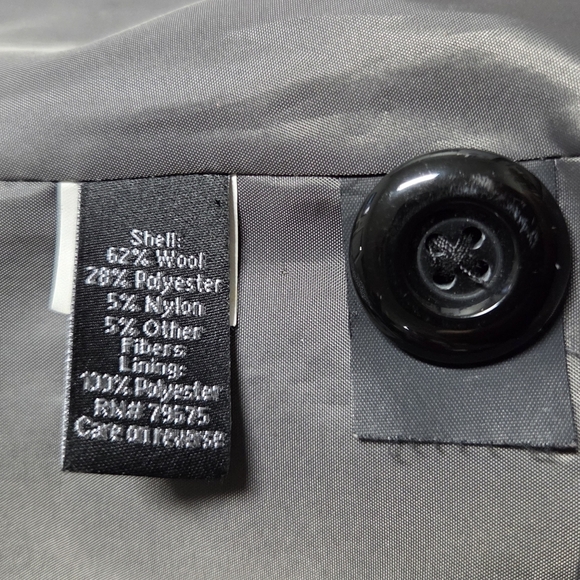 Apt. 9 Women's Wool Charcoal Gray Pea Coat Size XL - Picture 4 of 8